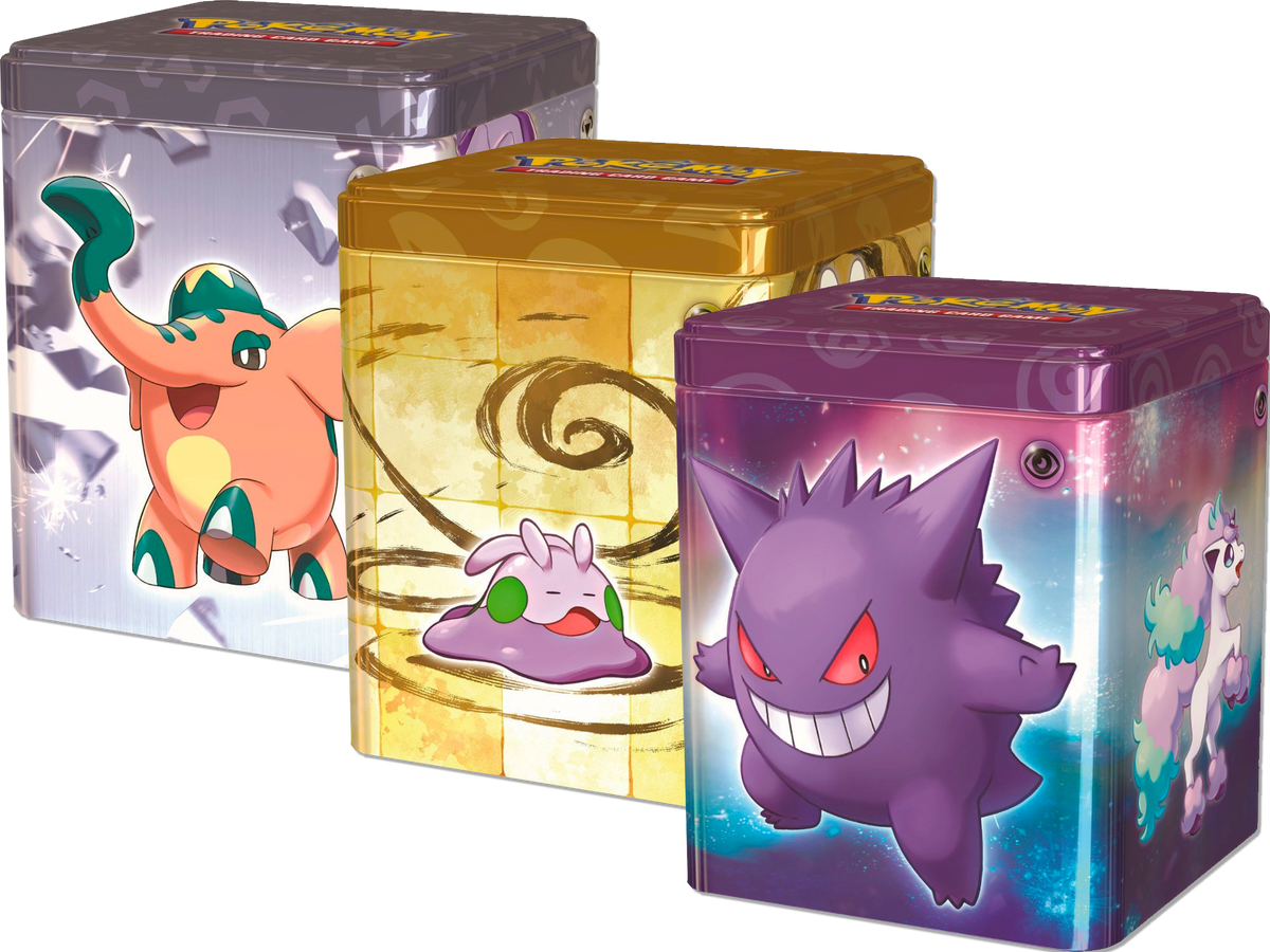 Pokemon 2024 Q1 Stacking Tins Sealed Case - 18 Booster Packs