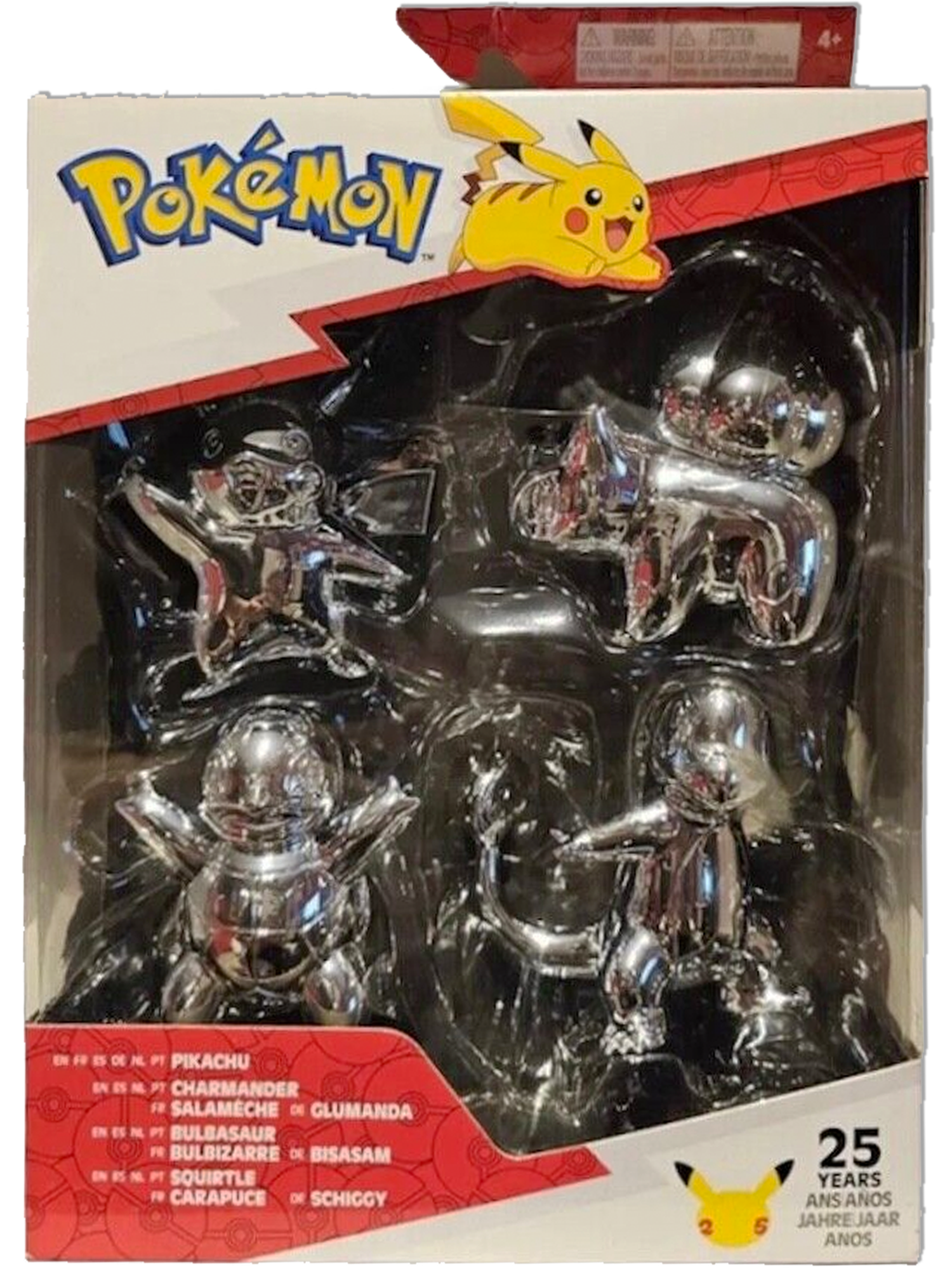 Pokemon 25th Anniversary Edition Silver Action Figure 4-Pack