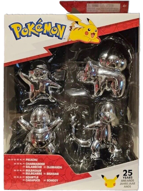 Pokemon 25th Anniversary Edition Silver Action Figure 4-Pack