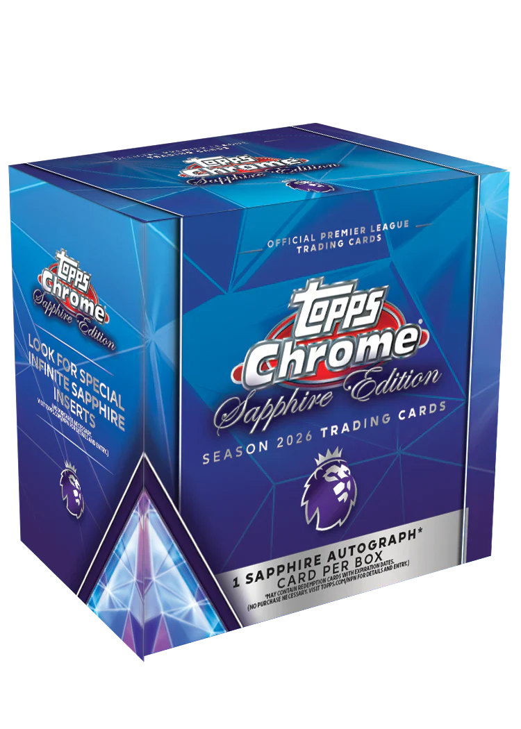 *LAST CASE* 2026 Topps Chrome Premier League Soccer Sapphire Edition, 10 Box Case