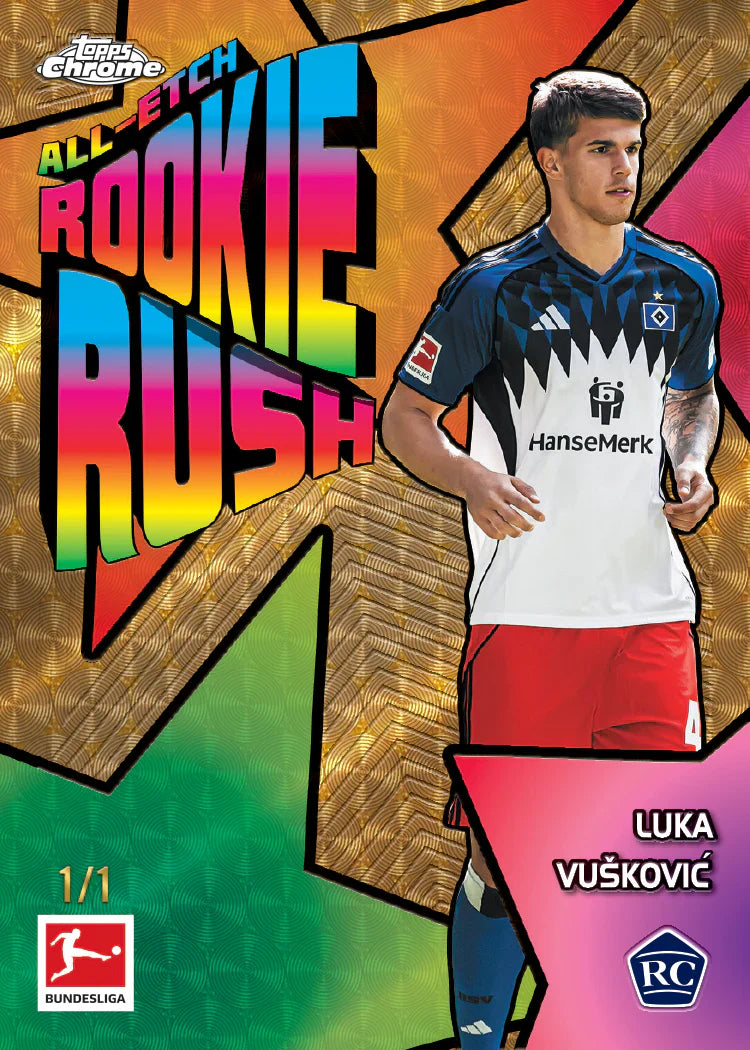 2025-26 Topps Chrome Bundesliga Soccer Hobby, Pack
