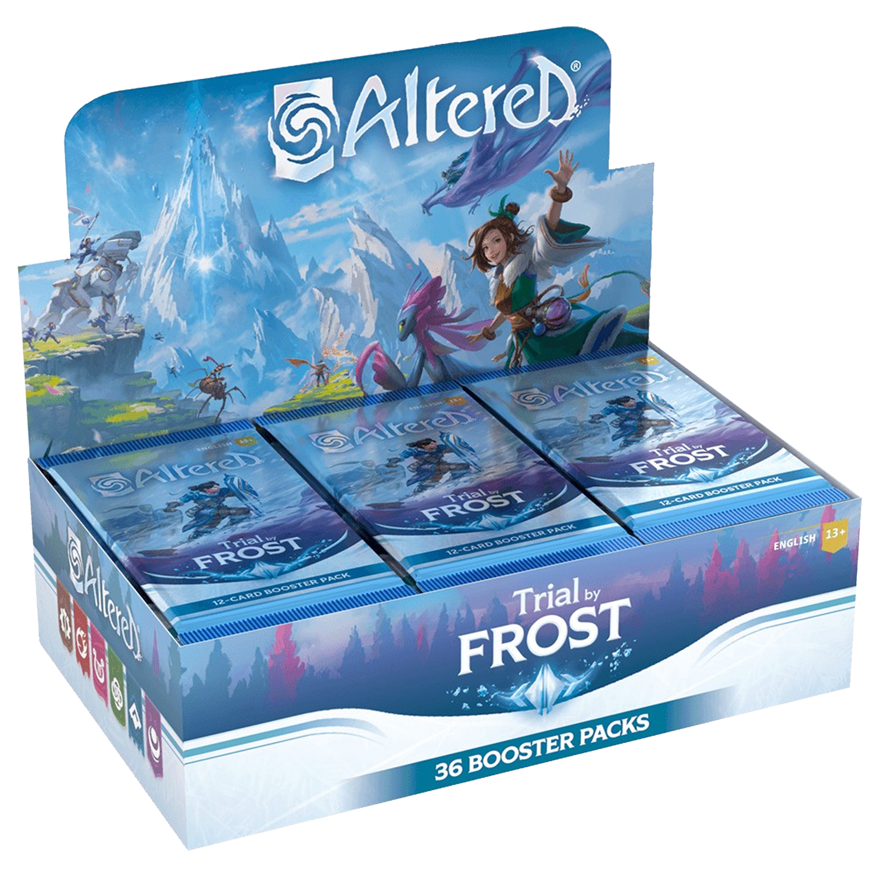 Altered TCG Trial By Frost Booster Box Display