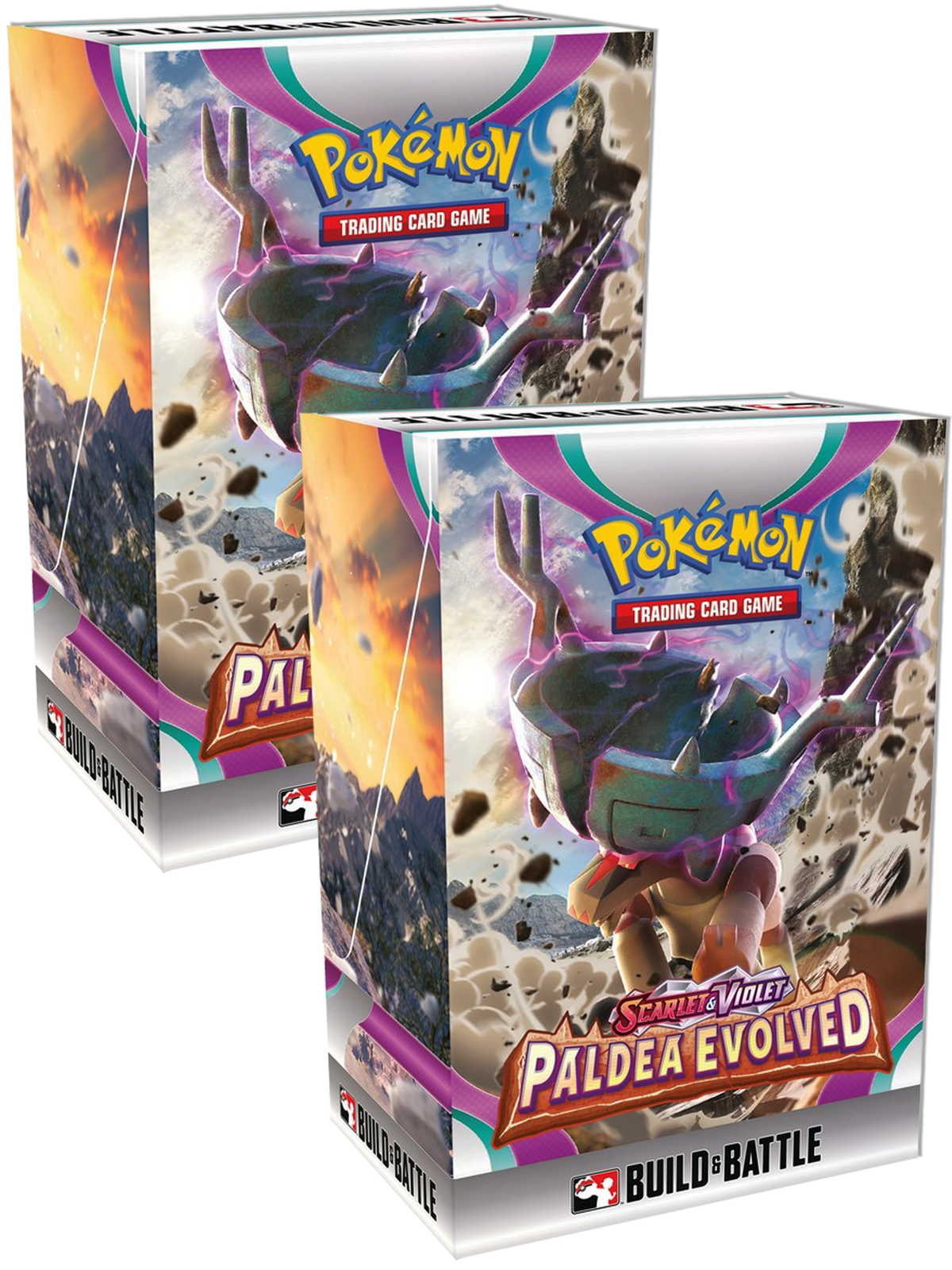 x2 Pokemon Paldea Evolved Build & Battle Boxes