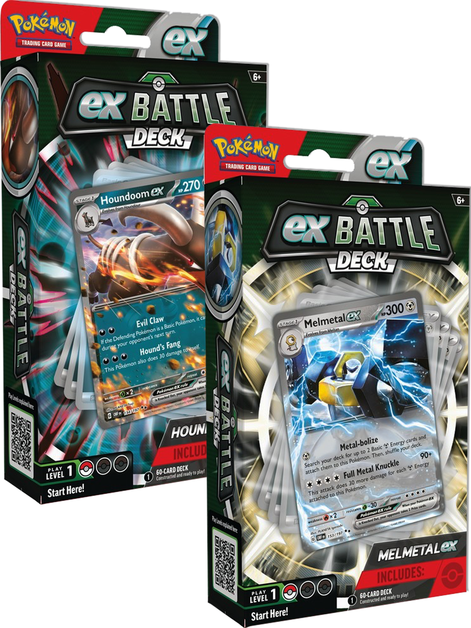 Pokemon Houndoom EX + Melmetal EX Battle Deck Set of 2