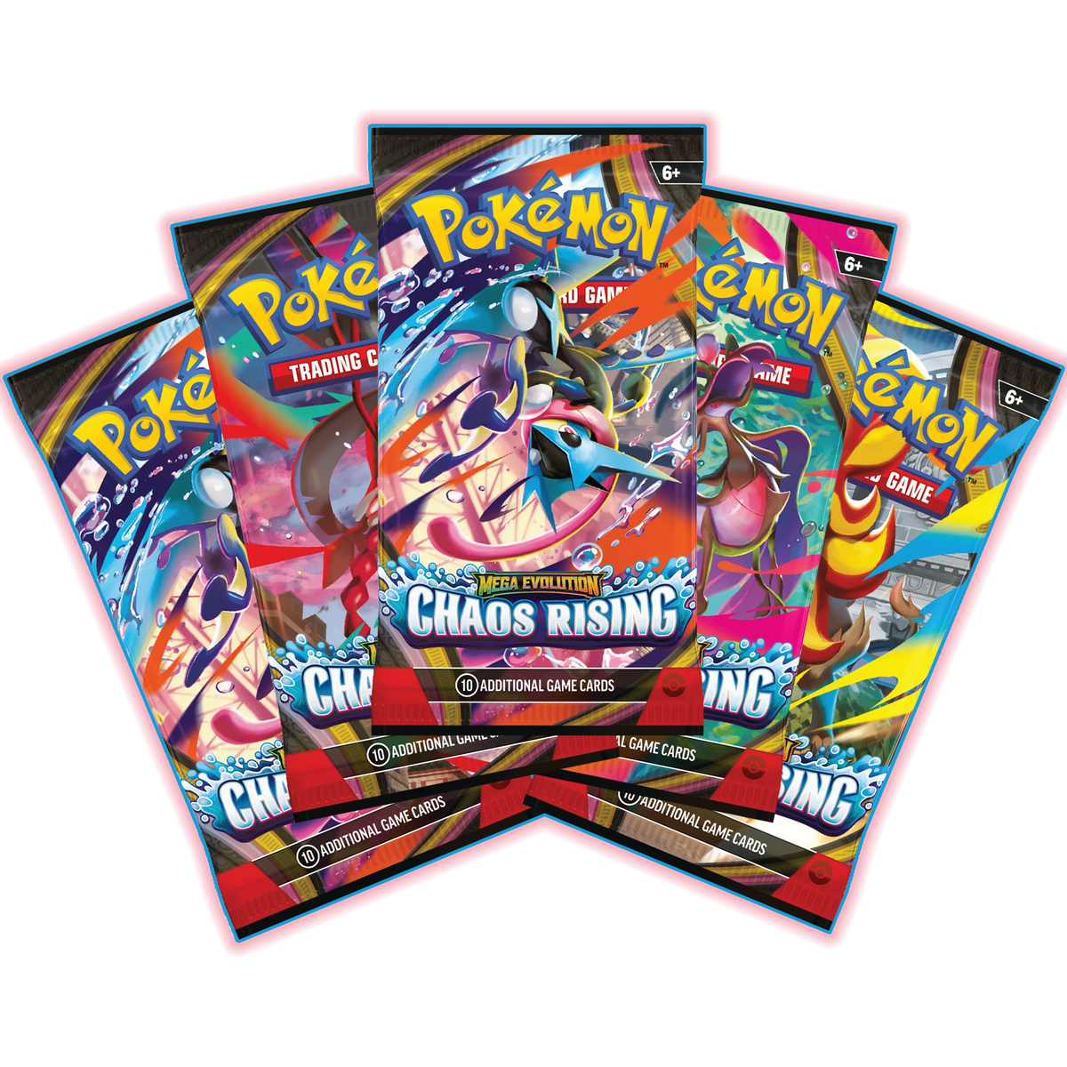 Pokemon Chaos Rising Booster Pack Set of 5