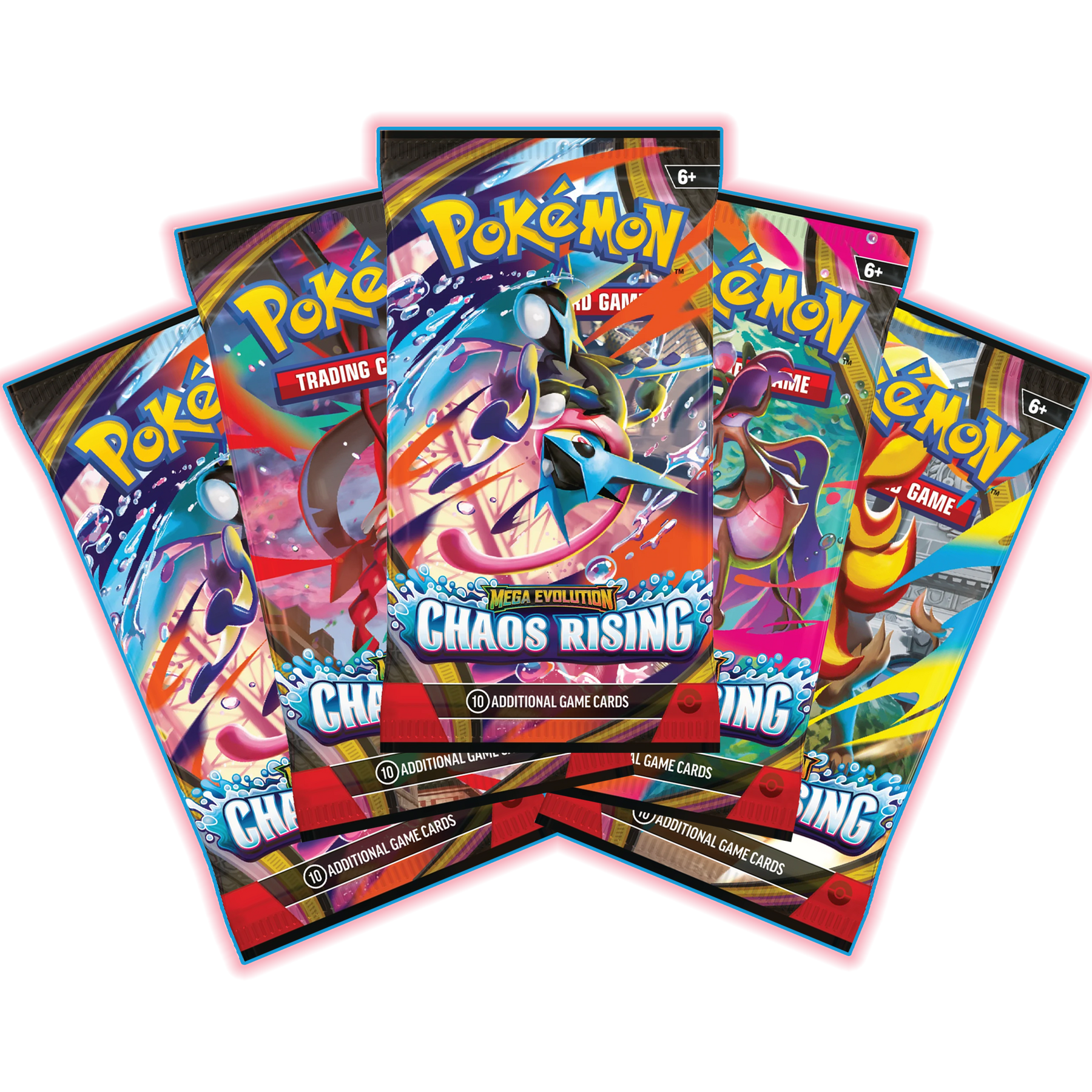 Pokemon Chaos Rising Booster Pack Set of 5
