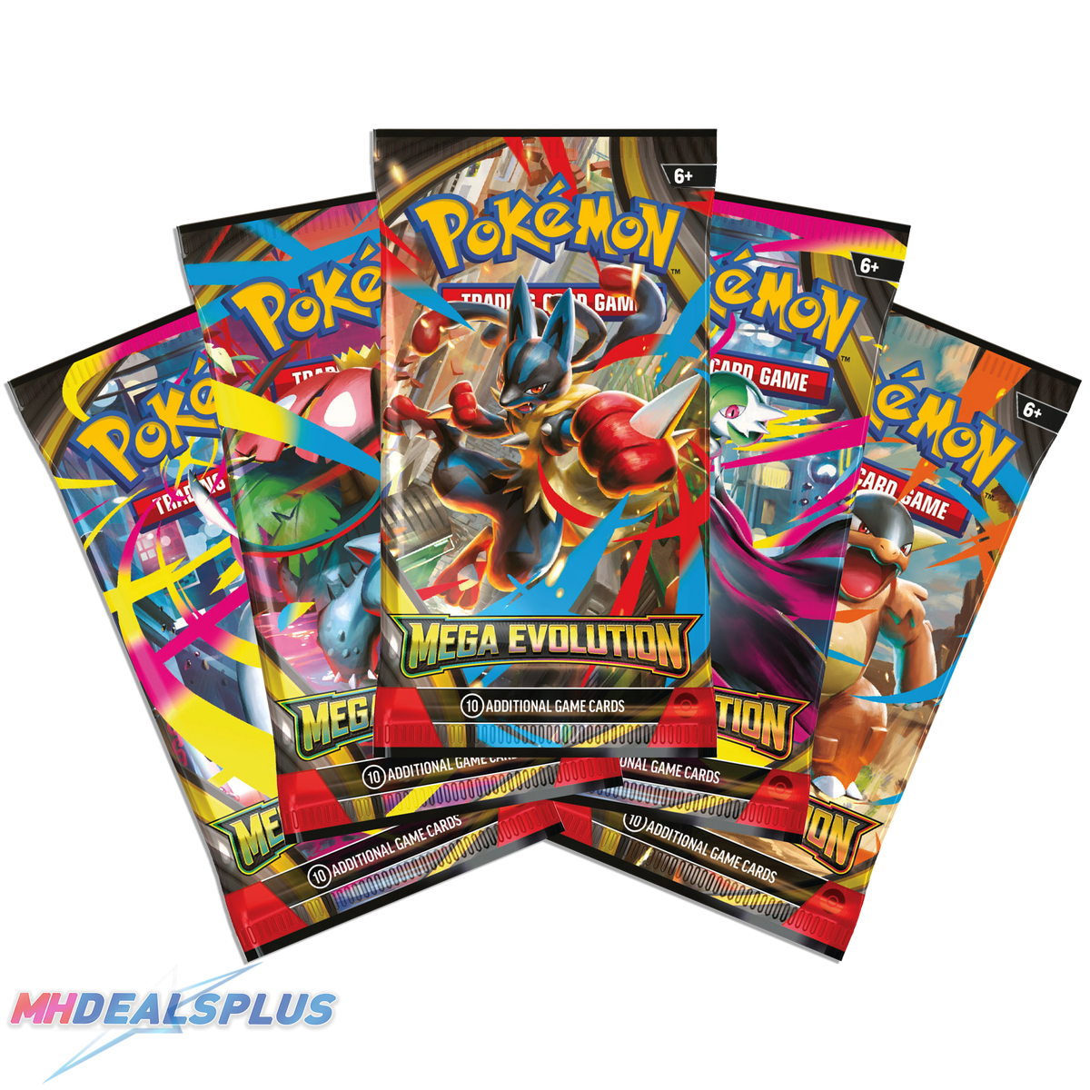 Pokemon Mega Evolution Booster Pack Set of 5
