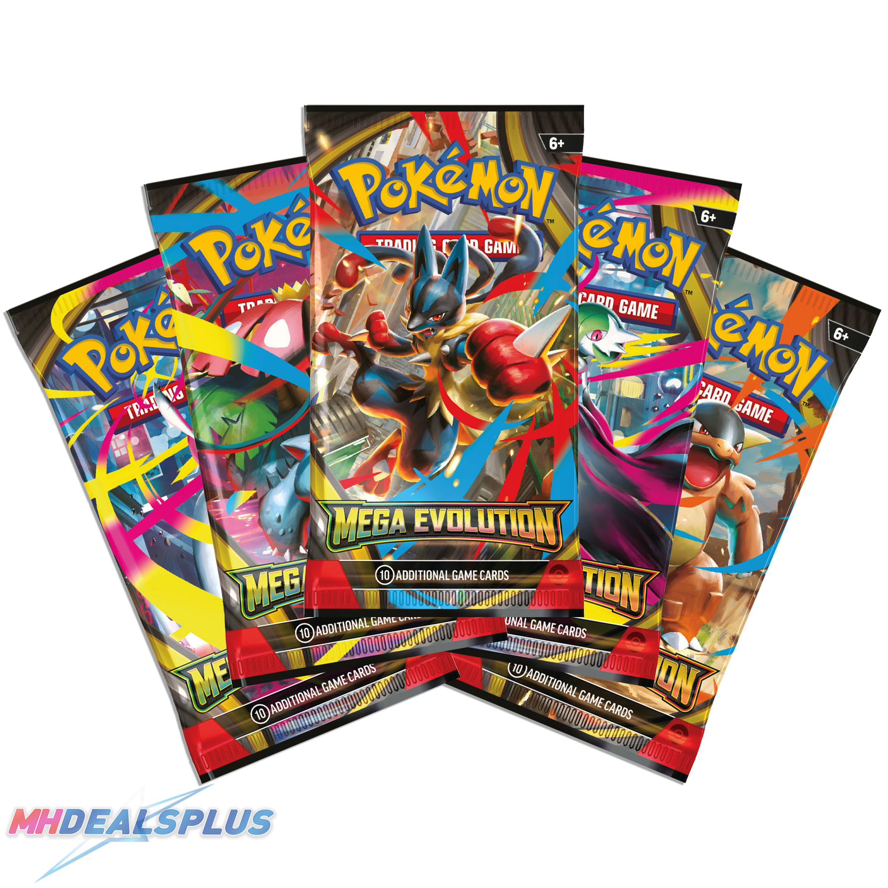 Pokemon Mega Evolution Booster Pack Set of 5