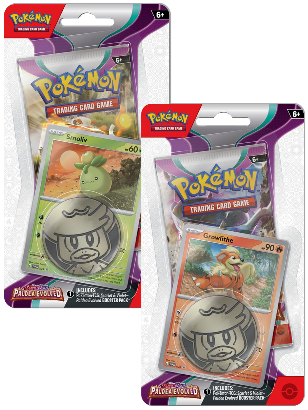 Pokemon Paldea Evolved Checklane Booster Pack Set of 2
