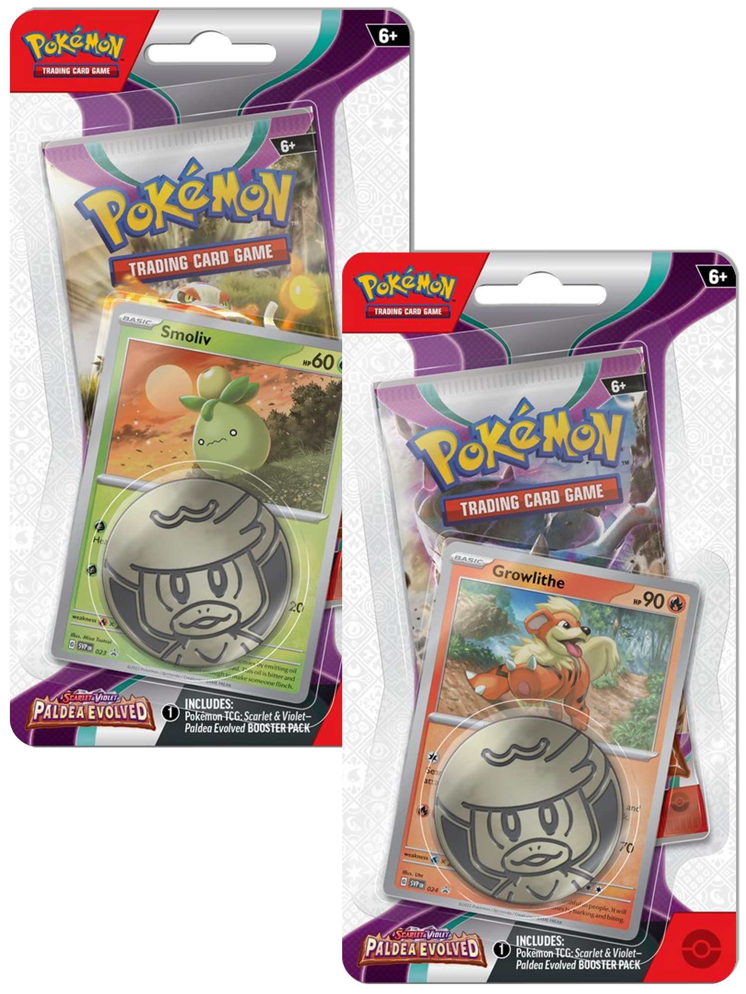Pokemon Paldea Evolved Checklane Booster Pack Set of 2