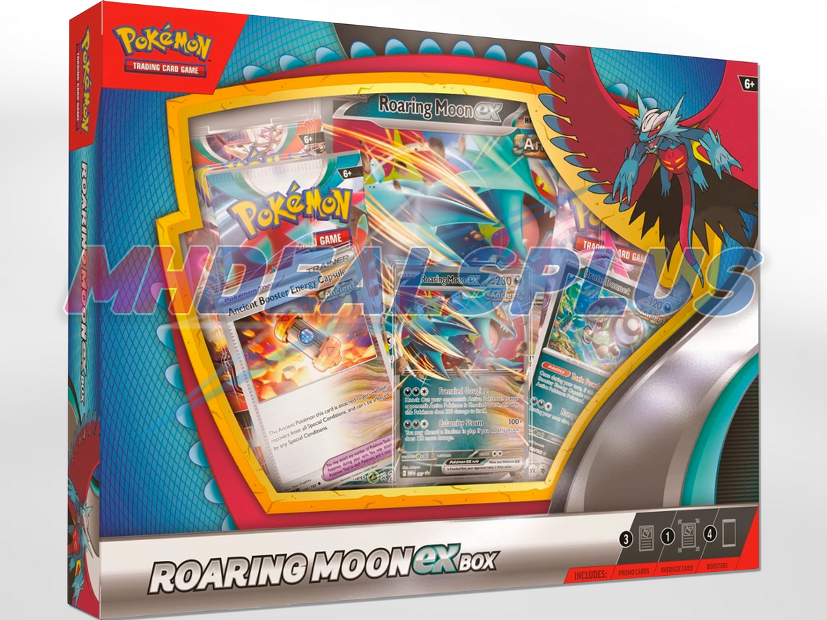 Pokemon Roaring Moon EX + Iron Valiant EX Set of 2 Boxes - 8 Booster Packs