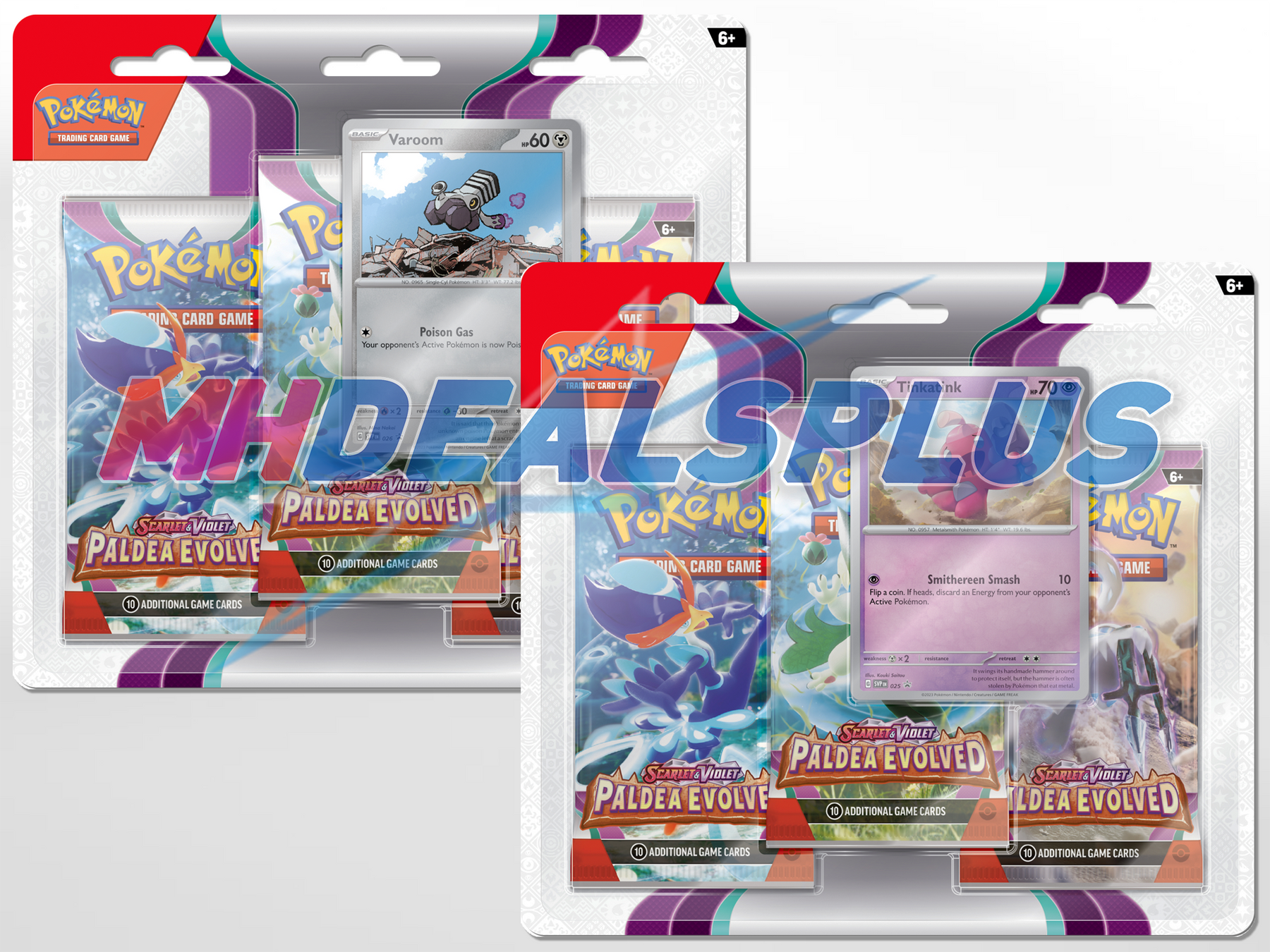 Pokemon Paldea Evolved 3 Pack Set of 2 - 6 Booster Packs