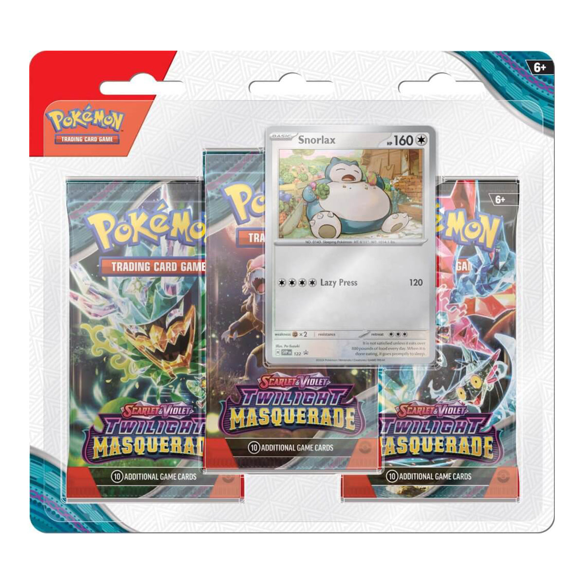 POKEMON TCG Scarlet & Violet Twilight Masquerade Three Booster Blisters (Pair)