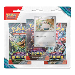 POKEMON TCG Scarlet & Violet Twilight Masquerade Three Booster Blisters (Pair)