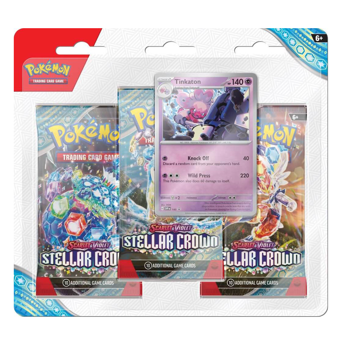 Scarlet & Violet Stellar Crown Three Booster Blisters (Pair) POKEMON TCG