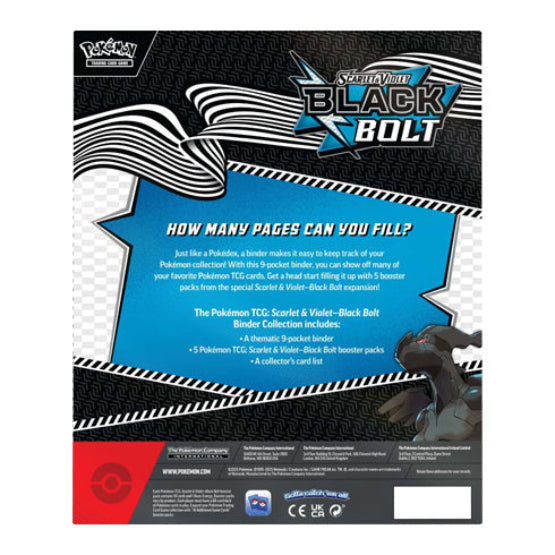Scarlet & Violet Black Bolt Binder Collection Pokemon TCG