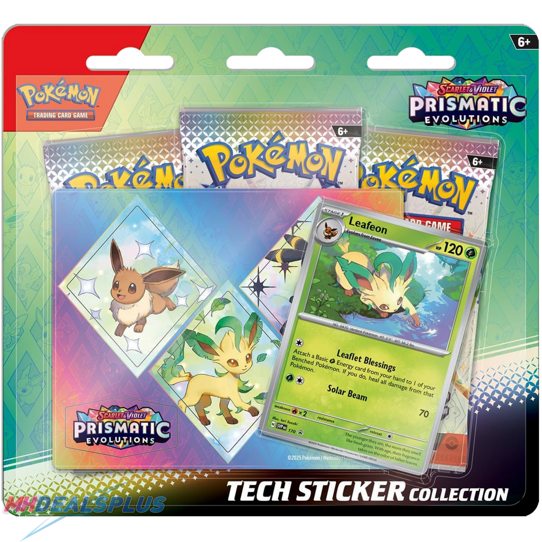 Pokemon Prismatic Evolutions Tech Sticker Collection Set of 3
