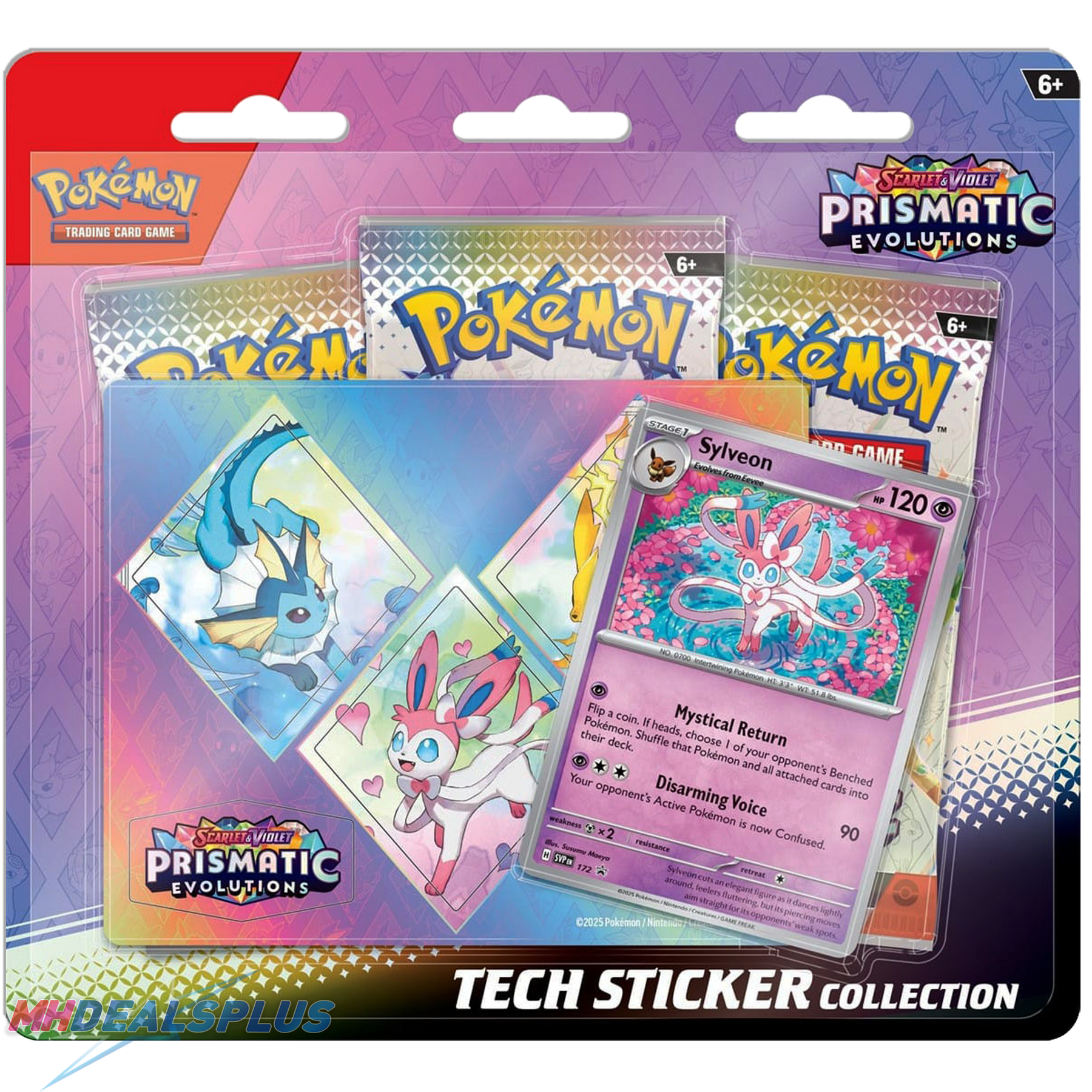 Pokemon Prismatic Evolutions Tech Sticker Collection Set of 3