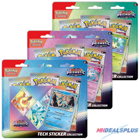 Pokemon Prismatic Evolutions Tech Sticker Collection Set of 3