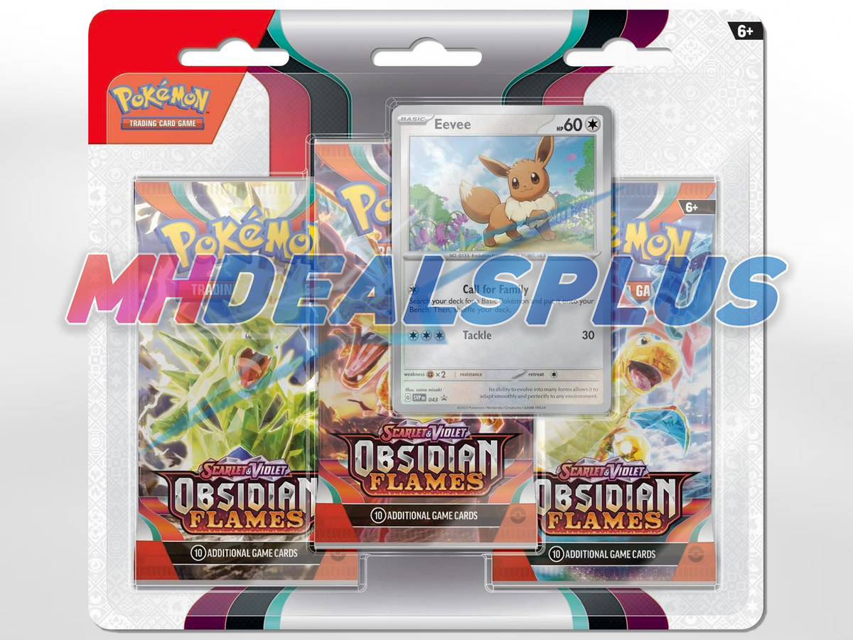 Pokemon Obsidian Flames 3-Pack Blister Sealed Case - 72 Booster Packs