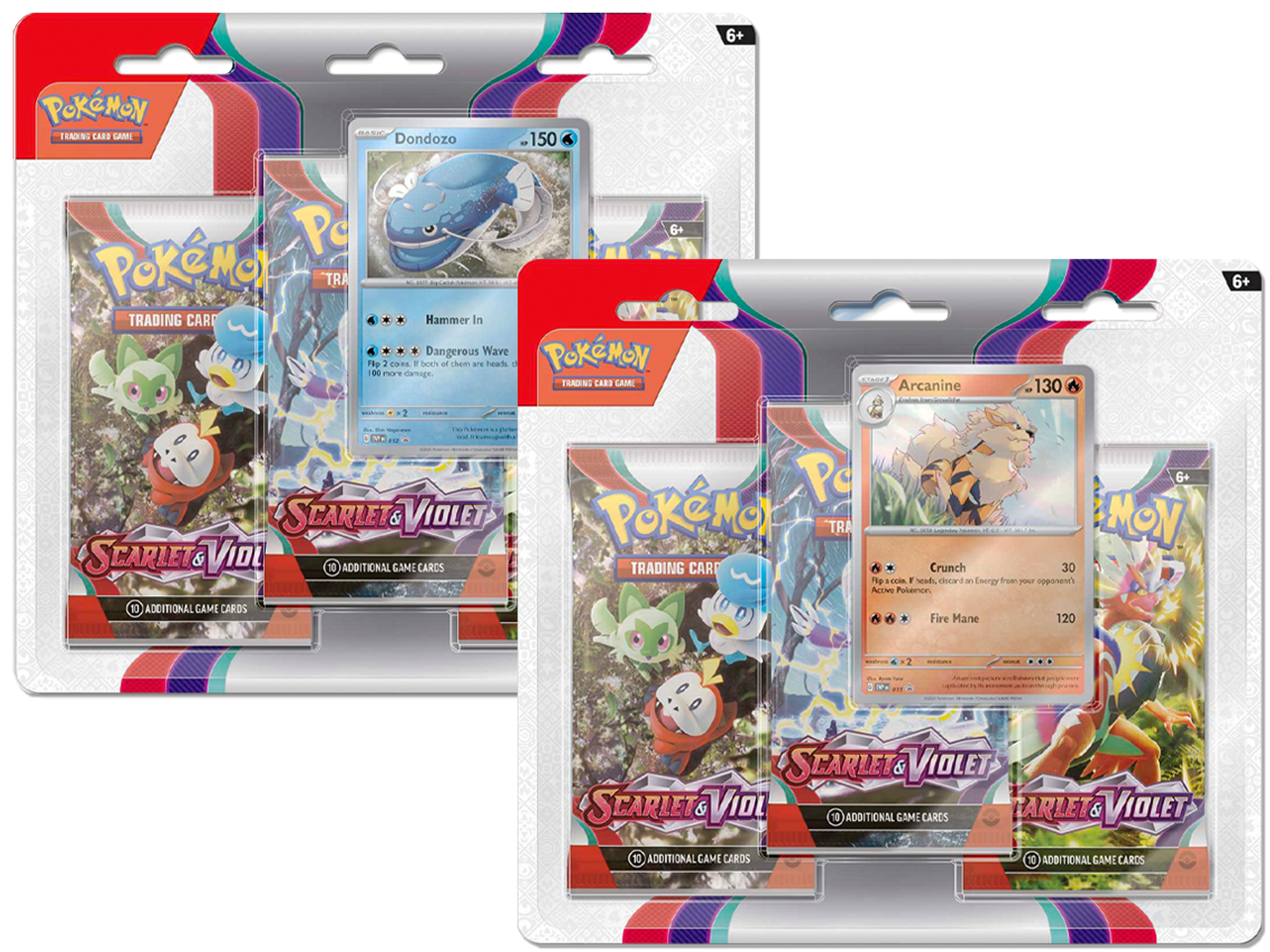Pokemon Scarlet & Violet 3-Pack Blister Set of 2