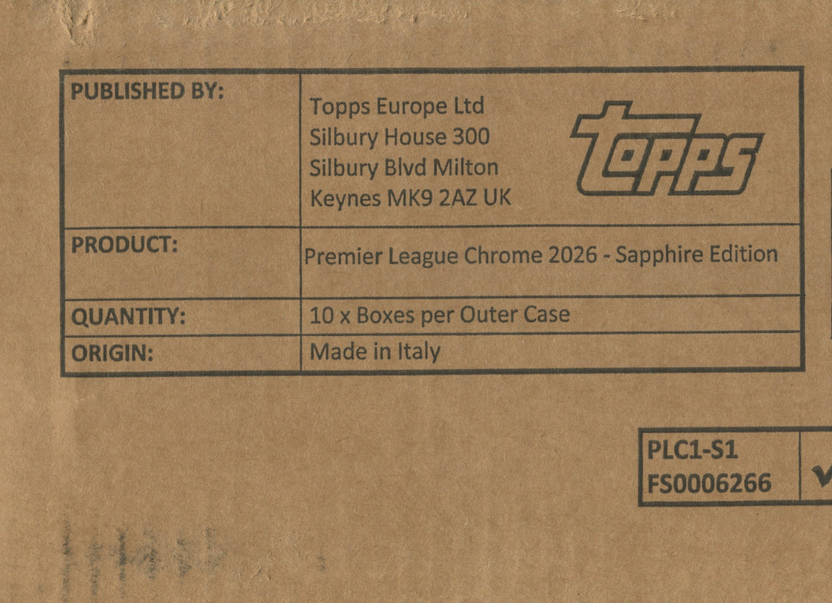 *LAST CASE* 2026 Topps Chrome Premier League Soccer Sapphire Edition, 10 Box Case