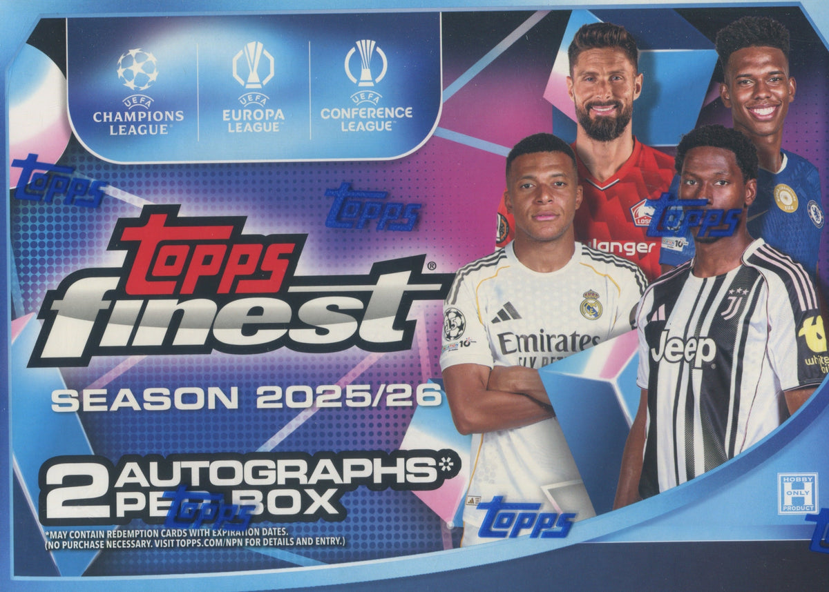 2025-26 Topps UEFA Club Competitions Finest Soccer Hobby, 8 Box Case