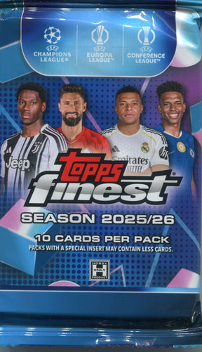 2025-26 Topps UEFA Club Competitions Finest Soccer Hobby, Pack