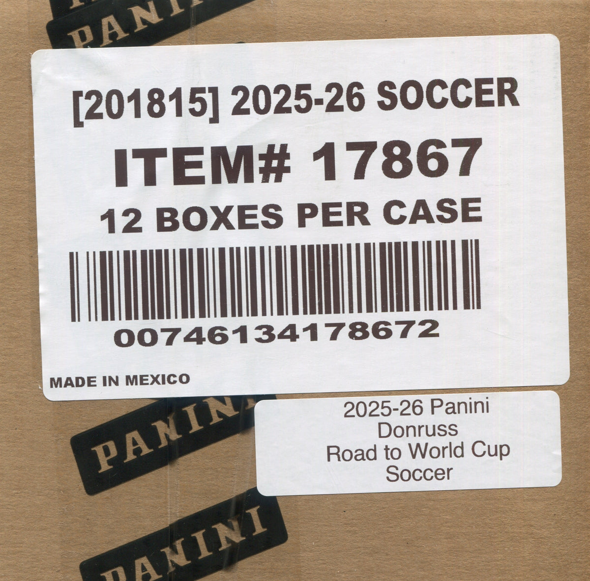 2025-26 Panini Donruss Road To FIFA World Cup 26 Soccer Hobby, 12 Box Case