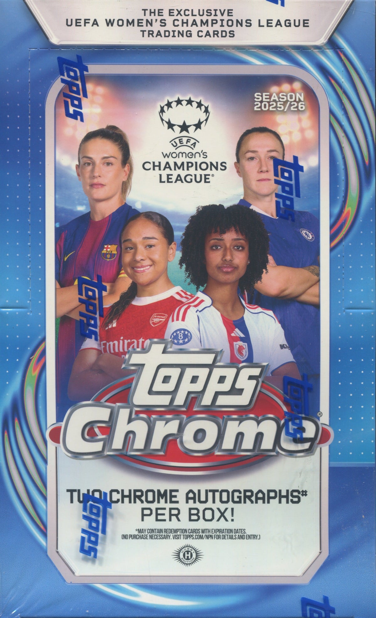 2025-26 Topps UEFA Women's Champions League Chrome Soccer Hobby, Box