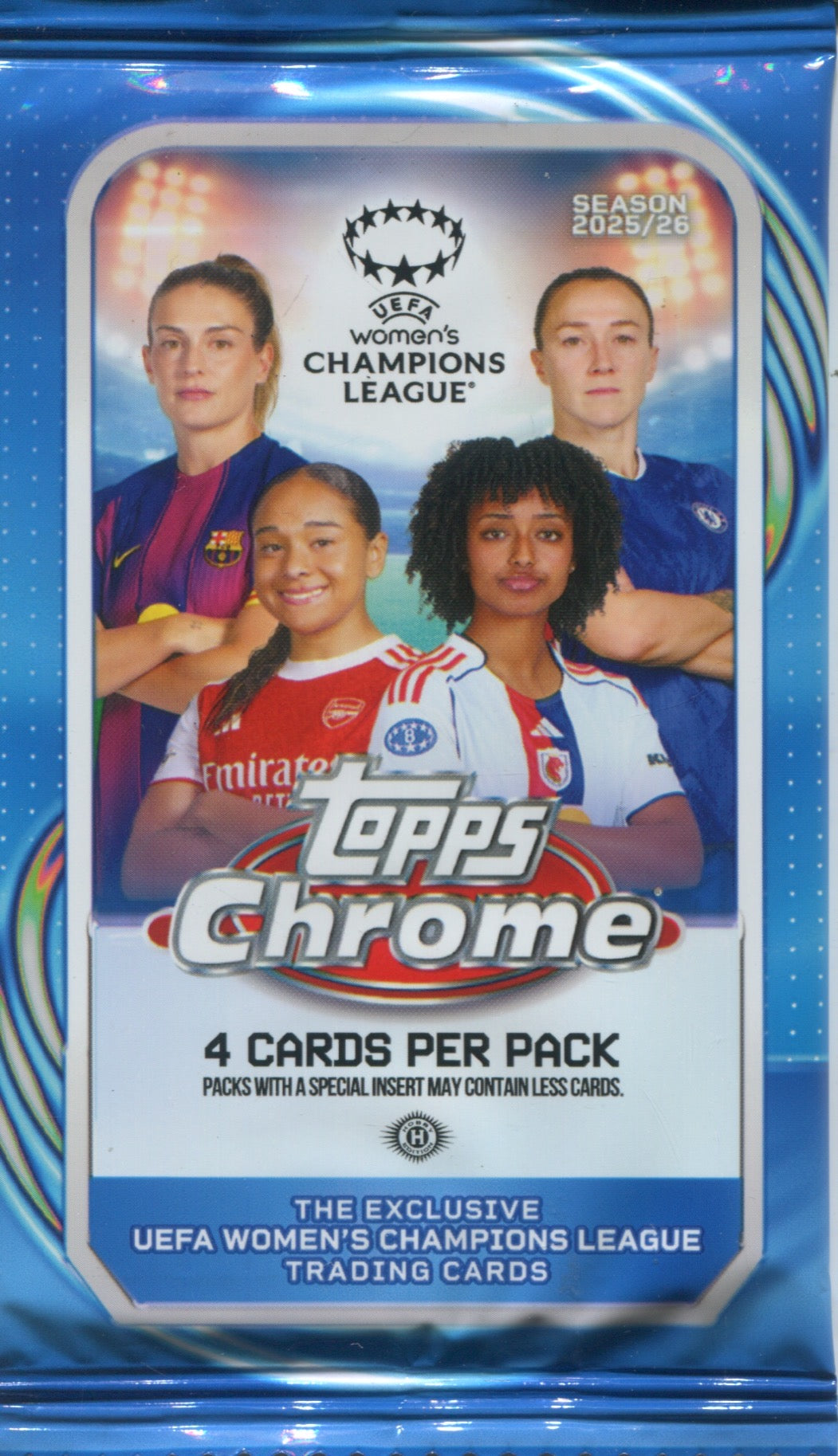 2025-26 Topps UEFA Women's Champions League Chrome Soccer Hobby, Pack