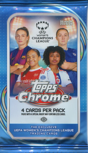 2025-26 Topps UEFA Women's Champions League Chrome Soccer Hobby, Pack