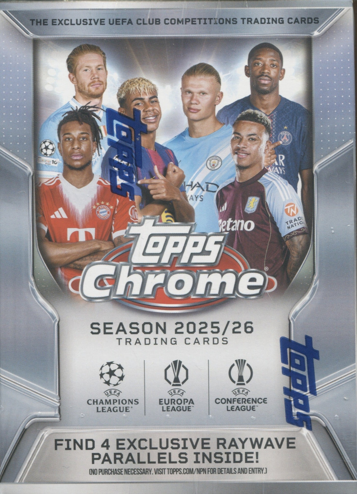 2025-26 Topps UEFA Club Competitions Chrome Soccer Blaster, Box