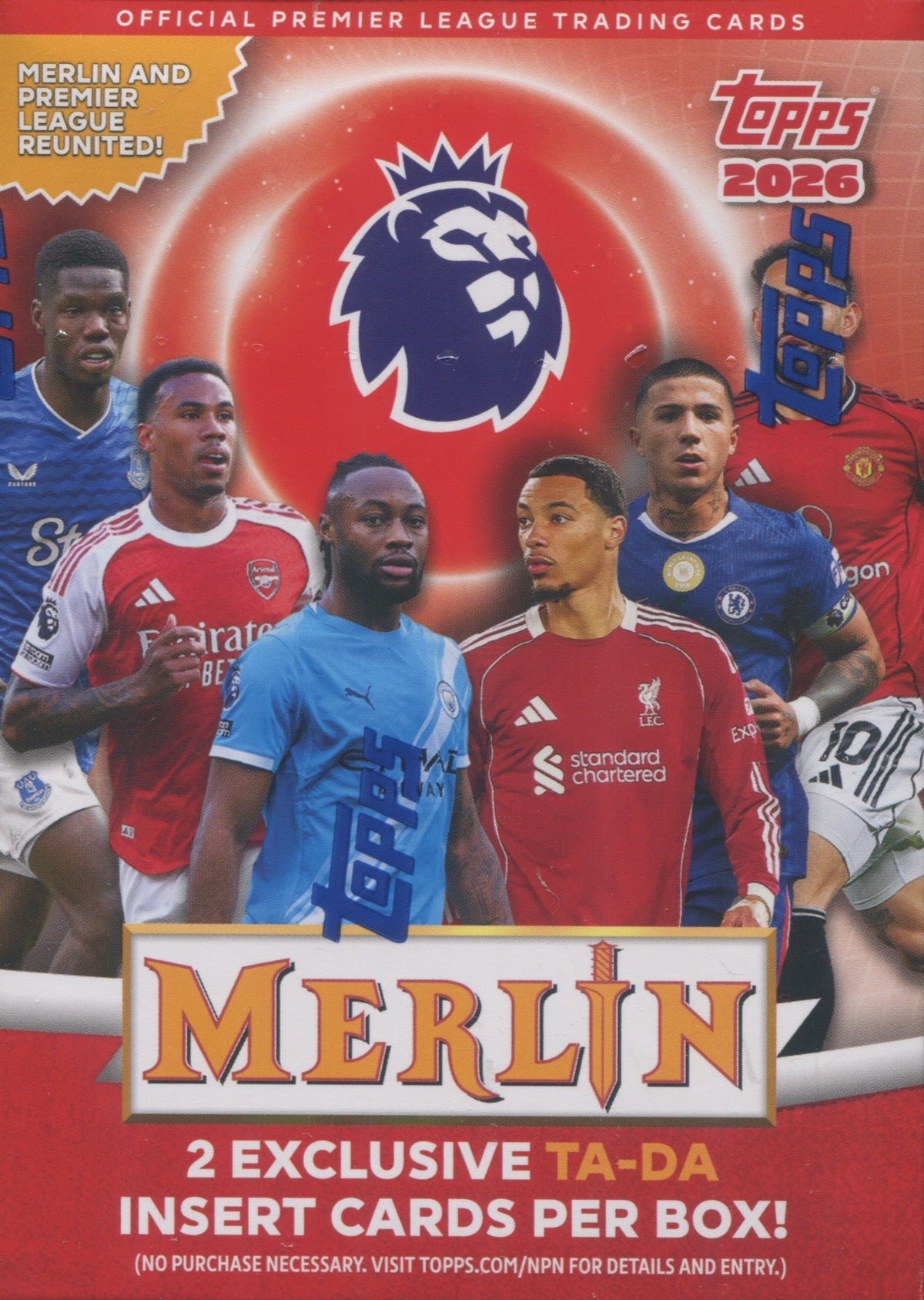 2026 Topps Merlin Premier League Soccer Blaster, Box
