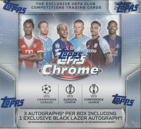 * Last Box * 2025-26 Topps UEFA Club Competitions Chrome Soccer Jumbo, Box