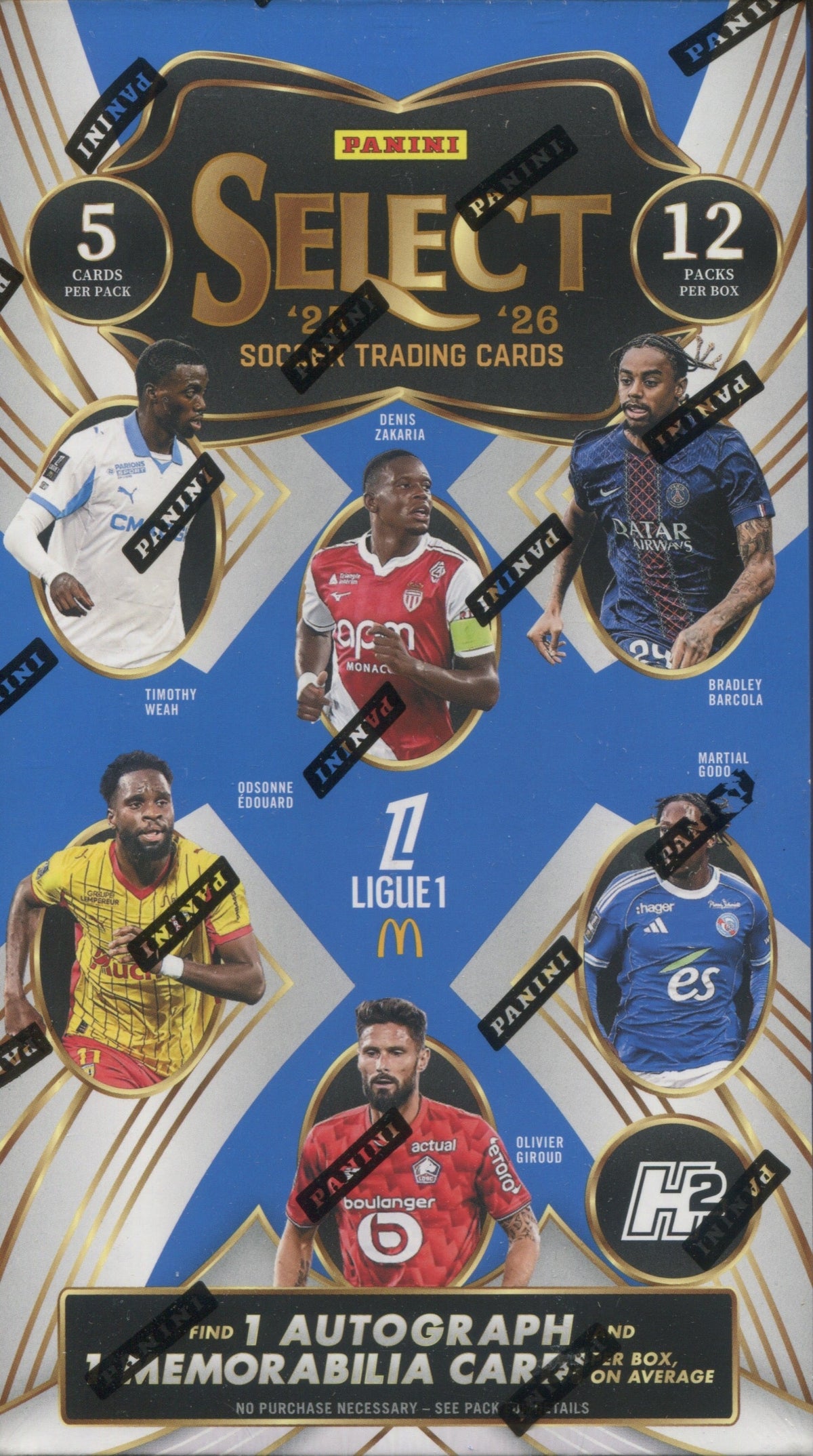 *LAST CASE* 2025-26 Panini Select Ligue 1 Soccer H2, 12 Box Case