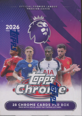 2026 Topps Chrome Premier League Soccer Blaster, 40 Box Case