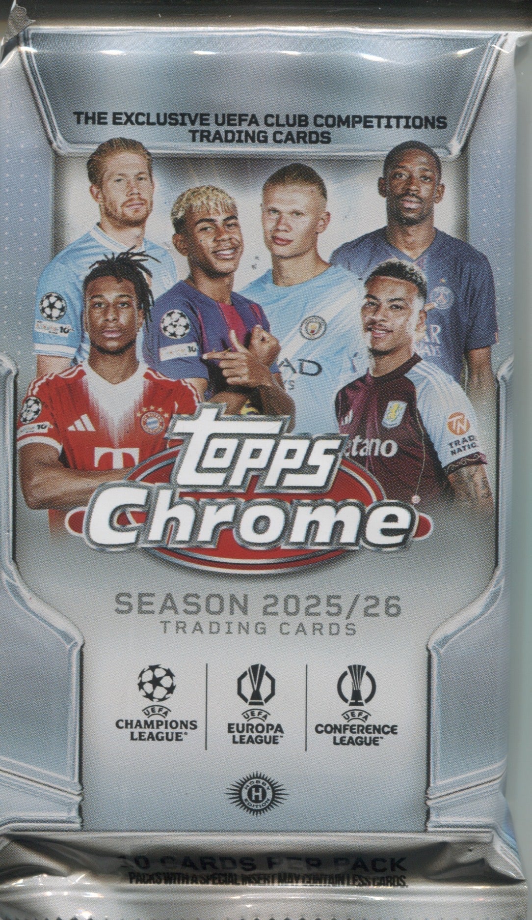 2025-26 Topps UEFA Club Competitions Chrome Soccer Jumbo, Pack