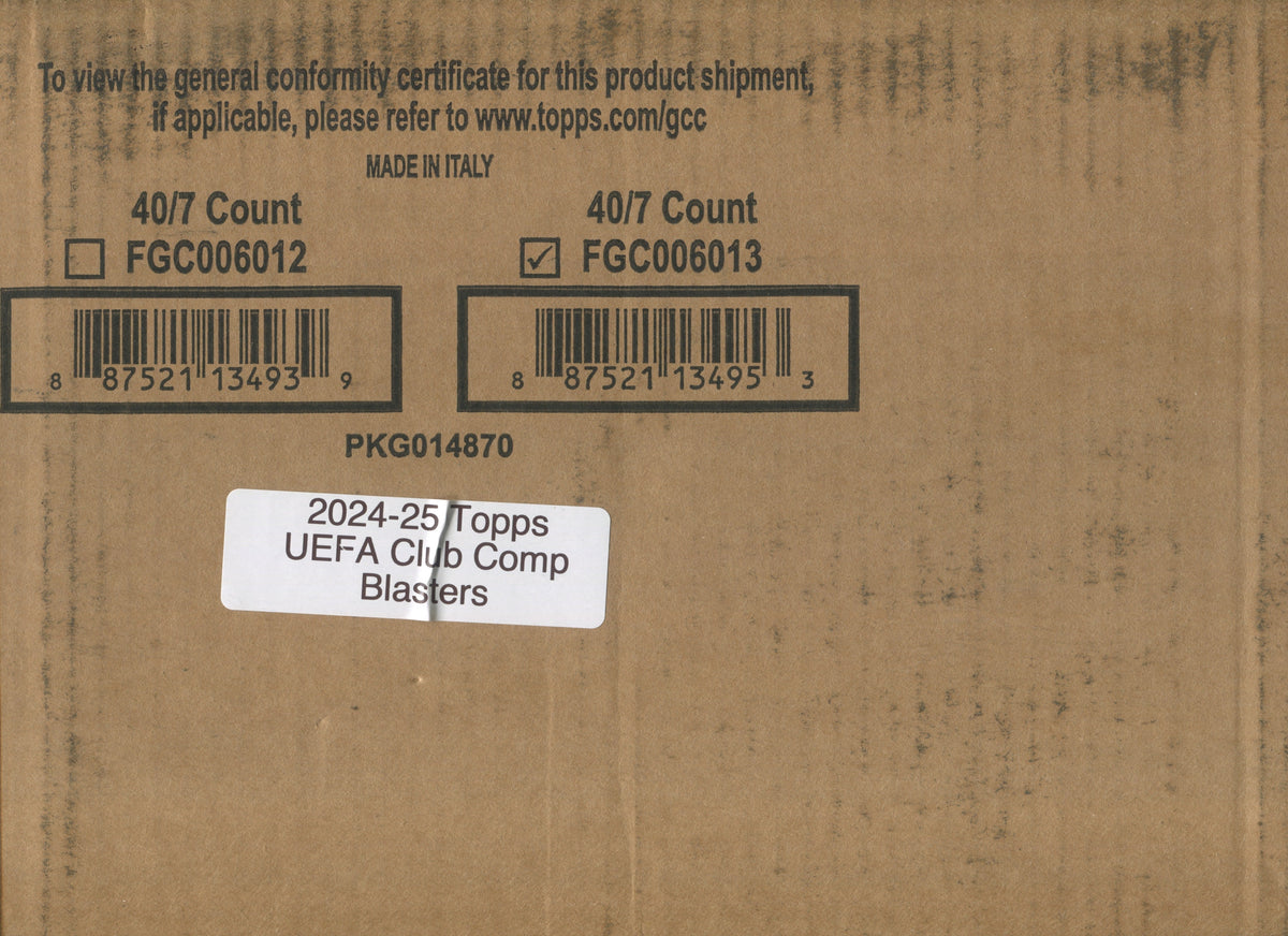 *LAST CASE* 2024-25 Topps UEFA Club Competitions Soccer Blaster, 40 Box Case