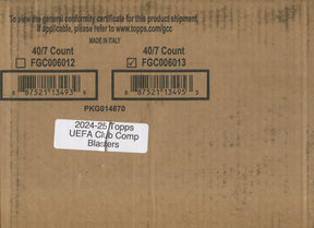 *LAST CASE* 2024-25 Topps UEFA Club Competitions Soccer Blaster, 40 Box Case