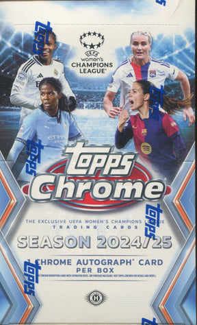 2024-25 Topps UEFA Women's Champions League Chrome Soccer Hobby, 12 Box Case