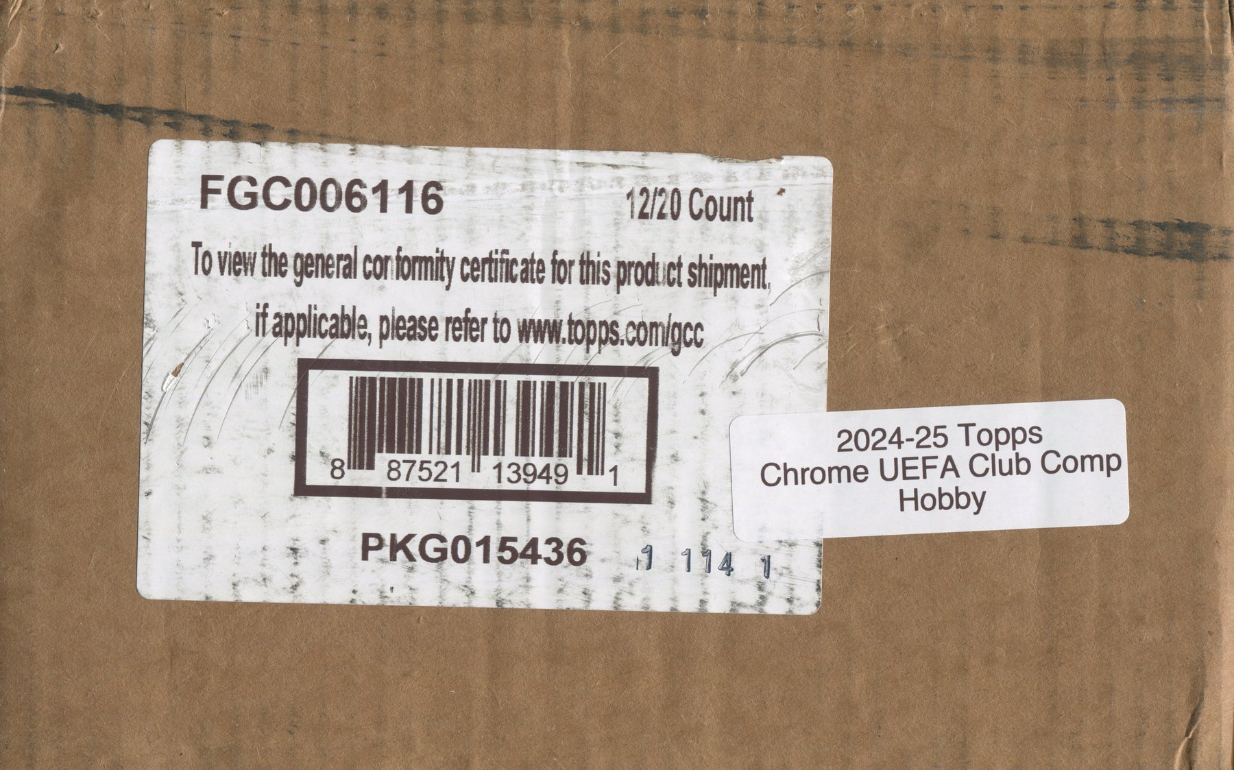*LAST CASE* 2024-25 Topps Chrome UEFA Club Competitions Soccer Hobby, 12 Box Case
