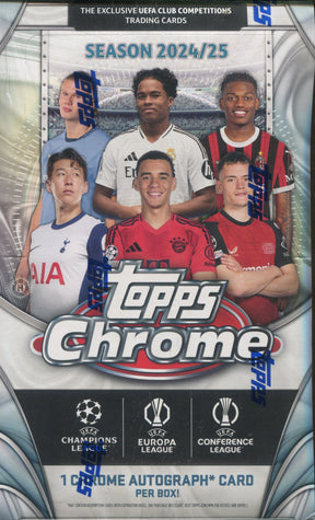 *LAST CASE* 2024-25 Topps Chrome UEFA Club Competitions Soccer Hobby, 12 Box Case