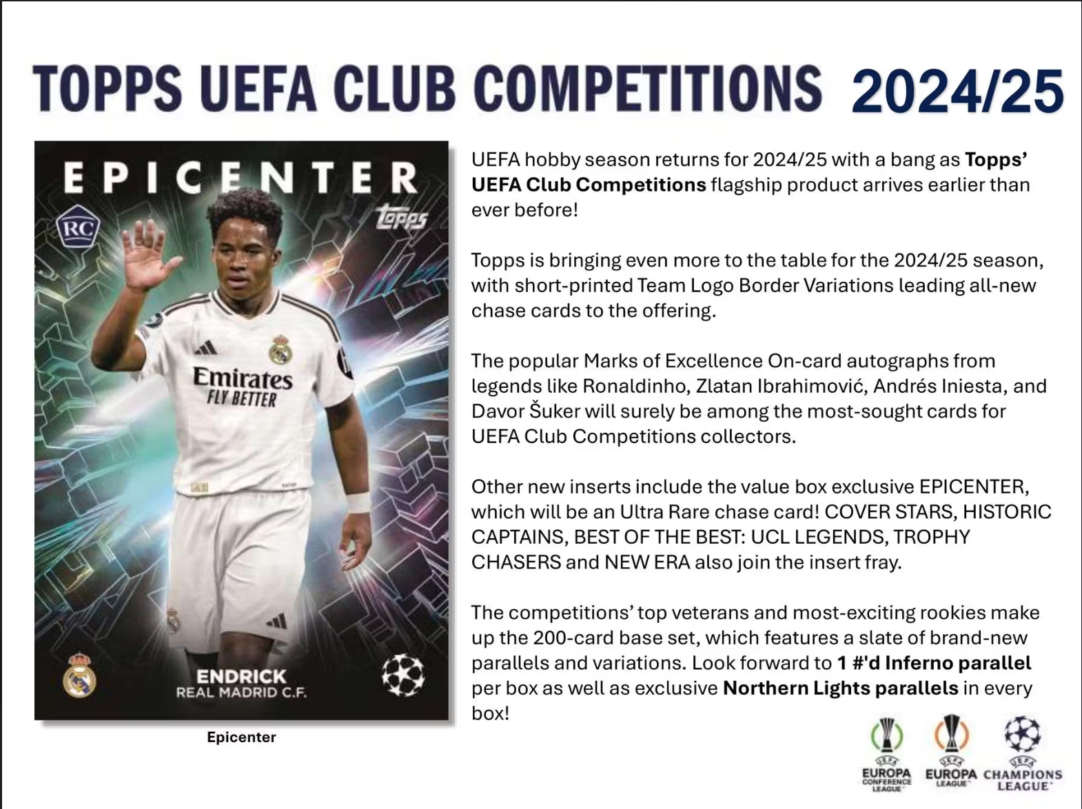 *LAST CASE* 2024-25 Topps UEFA Club Competitions Soccer Blaster, 40 Box Case