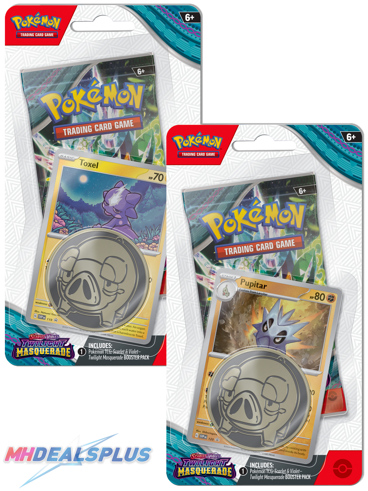 Pokemon Twilight Masquerade Checklane Blister Pack Set of 2