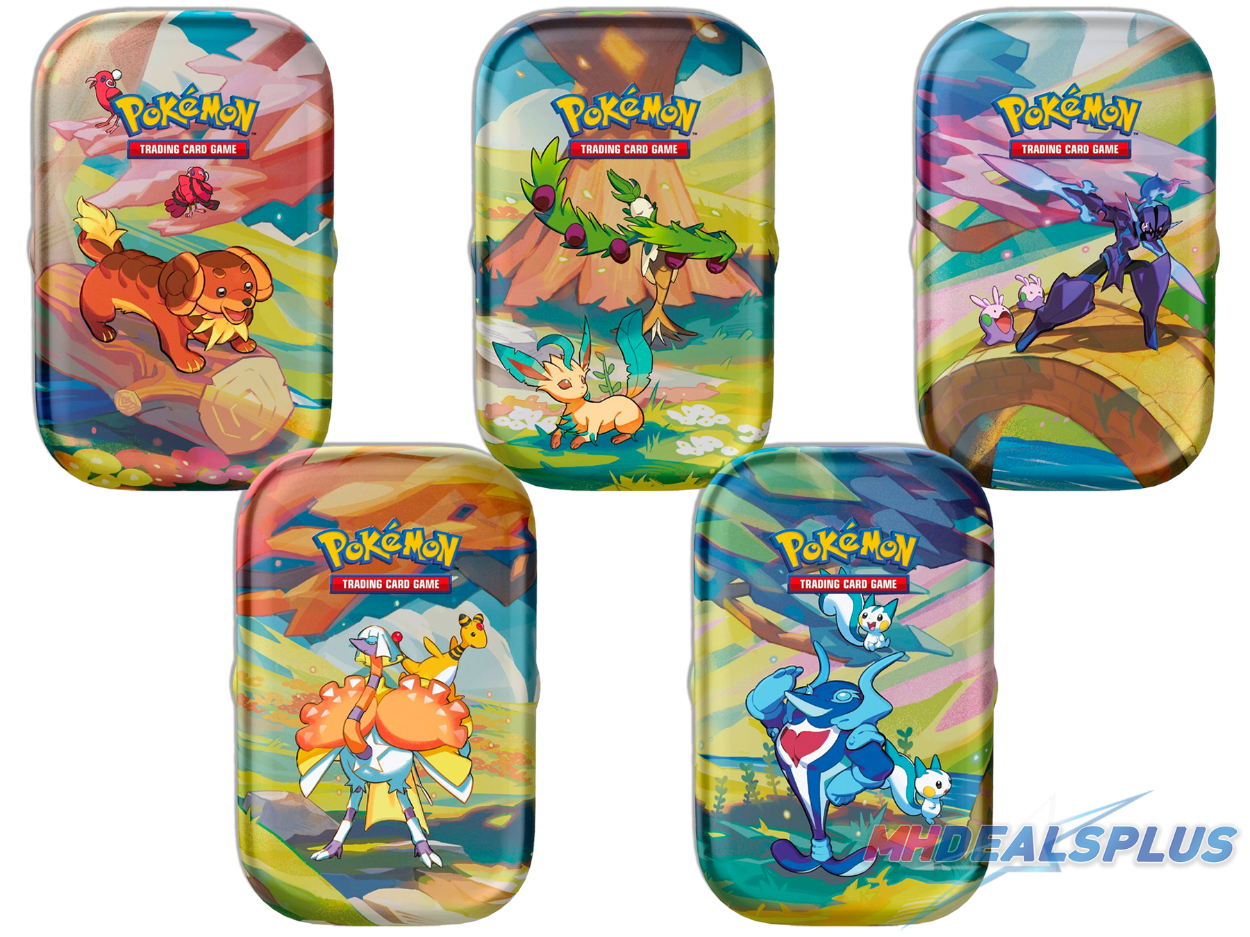 [SUMMER SALE] Pokemon Vibrant Paldea Mini Tins Set of 5 - 10 Booster Packs