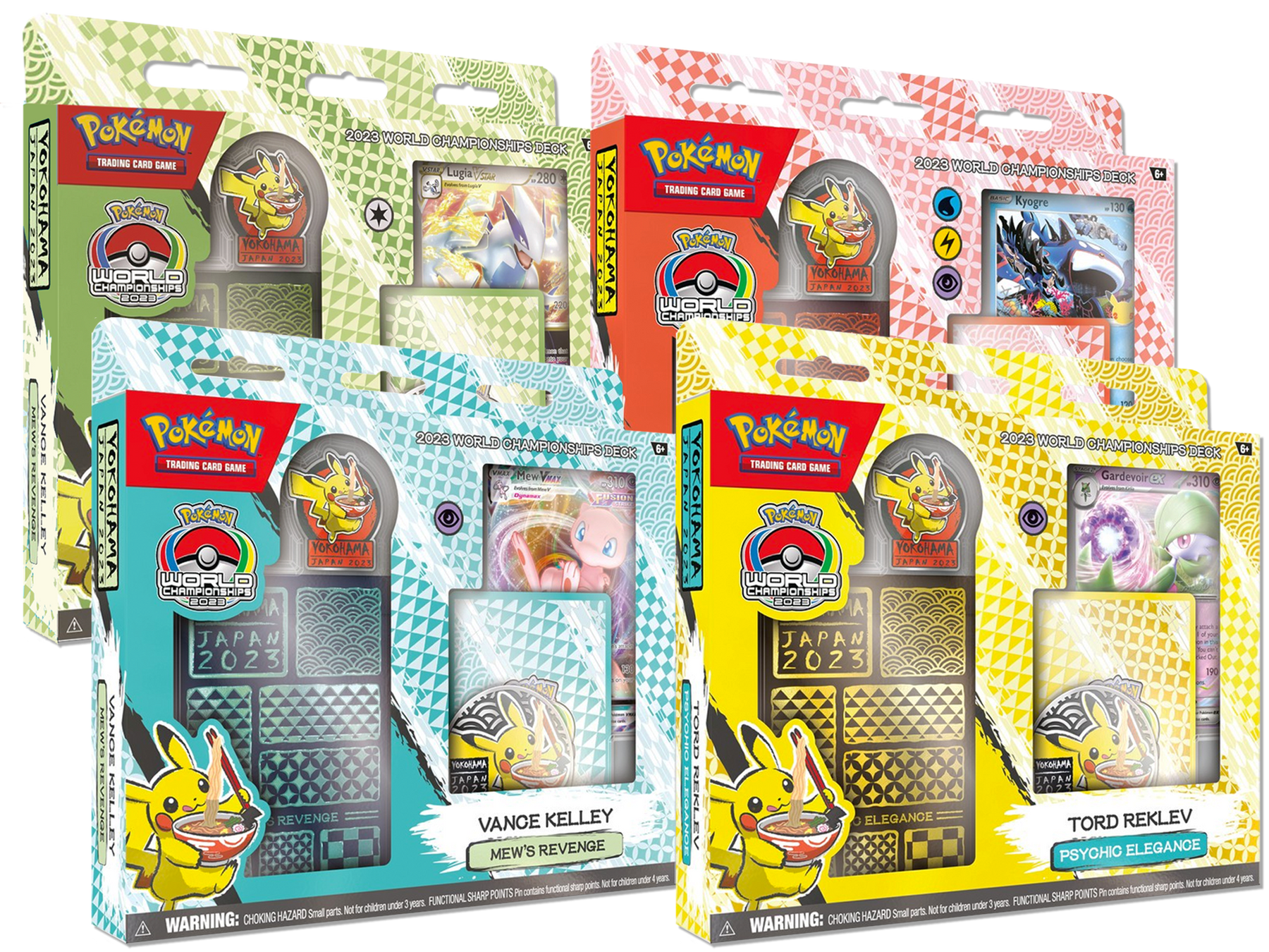 Pokemon World Championships Deck 2023 Set of 4 (Mew, Lugia, Kyogre, Gardevoir)