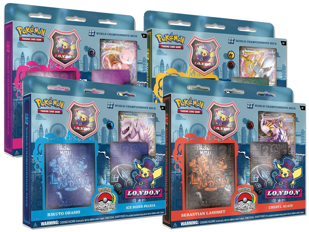 Pokemon World Championships Deck 2022 Set of 4 Mew, Palkia, Arceus, Urshifu