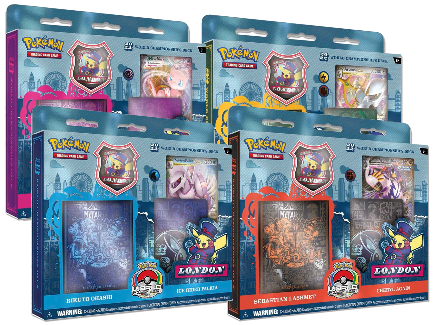 Pokemon World Championships Deck 2022 Set of 4 Mew, Palkia, Arceus, Urshifu