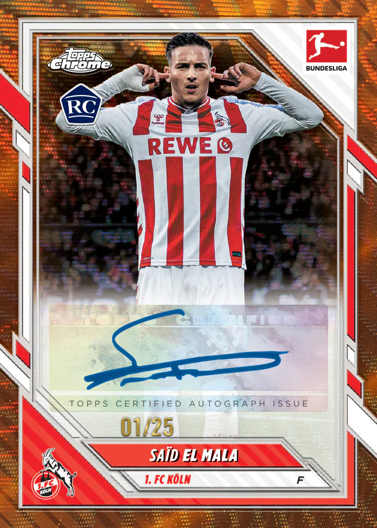 2025-26 Topps Chrome Bundesliga Soccer Hobby, Pack